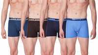 LUX VENUS Men's Plain Cotton Boxers (Pack of 4)(Venus_ICDF_DRW_AST_80_4PC_Multi Color