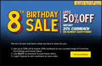 Pepperfry Sale (ends on 10th Jan) - Up to 50% off + instant 25% cash back on furniture
