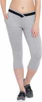 Clovia Women's Cotton Gym/Sports Activewear Capri Tight at 259