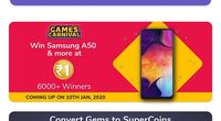 [upcoming] Flipkart Games Carnival + Convert Gemsto Supercoins @ 10 Jan