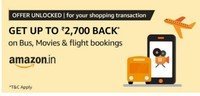 Amazon - Add Money/Shopping And Unlock offers Worth ₹2700 on Bus, Movies And Flights