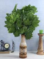 Fourwalls UV Protected Artificial Polyester And Plastic Maple Stem (50 Cm X 1 Cm X 70 Cm, Green, Set Of 4)