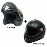 Pack of two Steelbird SB-41 Oska Flip Up Helmet (M) and SBH-2 Jack Full 
