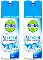 Dettol All in One disinfectant spray crisp linen 400ml (pack of 2)
