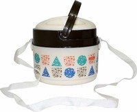 Princeware Newage Stainless Steel 2 Deck Tiffin Box, Brown

