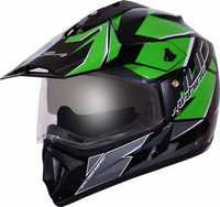 (Steal Price)  Vega Off Road D/V Mud Dull Black Green Helmet, M
