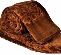 Magical Floral Single Mink Blanket  (Microfiber, Brown)