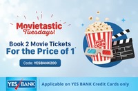 Paytm Movietastic Tuesdays :- Book Min 2 Movie Tickets & Get 100% Cashback upto 200₹ on 2nd Ticket using Yes Bank Credit Card

Code : YESBANK200