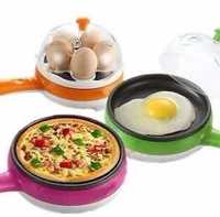 UPPITY 2in1 Multifunctional Automatic Off Non-Stick Steaming Device Frying/Boiling/Roasting/Heating Electric Mini Egg Boiler