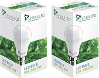 Syska SSK-SRL-9W-Base B22 9-Watt LED Bulb (Pack of 2, Cool Day Light)