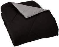 AmazonBasics Reversible Microfiber Comforter - Twin/Twin Extra-Long, Black + apply 150 off coupon