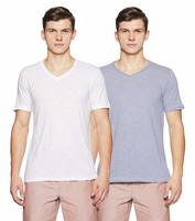 Symbol Men's Plain Regular fit T-Shirt (Pack of 2) from Rs.289 + coupon on some