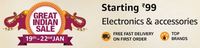 {Upcoming} Amazon Great Indian Festival Sale Electronics & Accessories 19 to 22 Jan