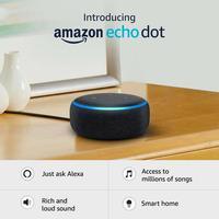 Echo Dot (3rd Gen) – New and improved smart speaker with Alexa (Black)
