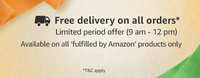 Get FREE Delivery on All Amazon Products (No minimum order value of INR-499 on all ‘Fulfilled by Amazon’ products) | 9AM-12PM 19-22 Jan