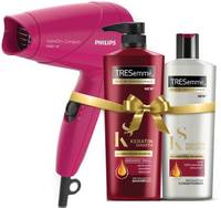 TRESemme Keratin Smooth Shampoo and Conditioner Plus Philips Hair Dryer Set of 3