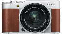 Fujifilm X Series X-A5 Mirrorless Camera Body with 15 - 45 mm Lens F3.5 - 5.6 OIS PZ  (Silver, Brown)