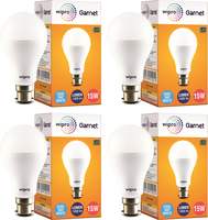 Wipro 15 W Standard B22 LED Bulb  (Pack of 4) 