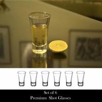 Yera Shot Glass Set, 60ml, Set of 6, Clear