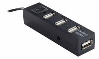 Quantum QHM6660 4 Port Hi-Speed USB Hub with Power Switch (Black) 28% off  63% off