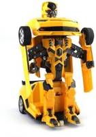 Aleswick Robot To Car Converting Transformer Toy For Kids (Yellow)(Yellow And Black)