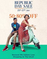 Myntra : Republic Day Sale Get Upto 80% Off On Fashion Products + 50% Cashback Up to 400 via Paypal (25-27th January)