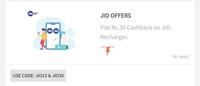 FreeCharge - Jio Offers Flat Rs 30(New Users) or Rs 15 (Old Users) Cashback!!
