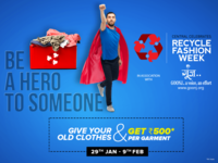 Central Recycle Fashion Week : Give your old clothes and get Rs.500 per garment (29th Jan - 9th Feb)