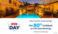 Paytm OYO Day :- Flat 80% Cashback on Oyo Hotel Bookings  (Valid only on Wednesdays)