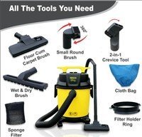 Inalsa Vacuum Cleaner Wet and Dry Micro WD10-1000W with 3in1 Multifunction 