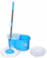 Esquire Elegant Spin Plastic Mop with 1 Extra Refill (46 cm x 26 cm x 23 cm, Blue)