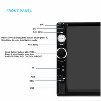 Sound Boss 2Din Bluetooth Car Video Player 7'' HD Touch Screen Stereo Radio FM/MP3/MP4/MP5/Audio/USB/TF/AUX/Rear View Camera Connectivity
