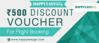 Flat 520 discount on no min. first flight booking on happyeasygo