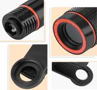 TEQNEQ 12X Wide Angle HD Telescope Lens with Blur Background and Universal Clip Holder For All Latest
