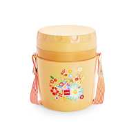 Cello Micra Insulated 3 Container Lunch Carrier, Grey