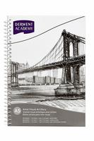 Derwent Academy Visual Art Diary Sketch Pad, 110 GSM Acid Free Paper 80 Pages (A5 Portrait)