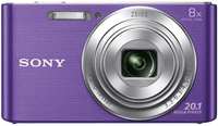 Sony CyberShot DSC W830 20.1 MP Point and Shoot Camera (Violet) with 8X Optical Zoom with Camera Case