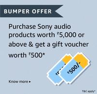 Sony Days - Purchase Any Sony Audio Products Worth Rs. 5000 & Get Rs. 500 Gift Voucher (7th -10th Feb)