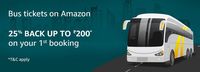 Amazon : Bus Ticket Booking 25% Cashback (first booking)