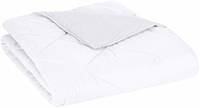 AmazonBasics Reversible Microfiber Comforter - Queen (86"x92") - White + Apply Coupon

