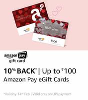 Get 10% Cashback Up to Rs.100 On Amazon eGift Cards