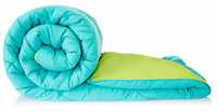 Amazon Brand - Solimo Microfibre Reversible Comforter, Double (Aqua Blue & Olive Green, 200 GSM) 