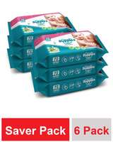 Supples Baby Wet Wipes with Aloe Vera and Vitamin E - 72 Wipes/Pack, (Pack of 6)