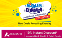 Mobile bonanza ( 17-21 Feb ) 10% discount on Axis bank credit & debit card