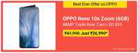 OPPO Reno 10x zoom (6/128GB) - Flat 10k discount on prepaid order + additional 10% discount on Axis bank card