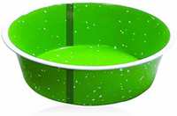 Profusion Pet Dog Cat Bowl with Sparkle for Drinking and Eating(Green, Medium, Set of 2, Capacity-800 ML)

