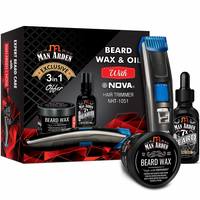 Man Arden Complete 3 in 1 Beard Kit With 7X Beard Oil & Beard Wax + NOVA Hair Trimmer - Exclusive Offer

