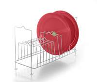 Profusion Stainless Steel Plate Stand | Plate Rack | Dish Rack | Plate Stand | Dish Stand | Lid Holder | Thali Stand | Utensil Rack for Kitchen - Capacity 6 small and 6 big plate Size: 42*15.5*25cm

