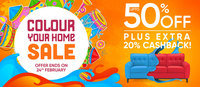Colour Your Home Sale- Get upto 50% Off, Extra 20% Cashback