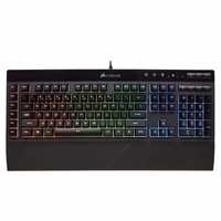 CORSAIR K55 RGB Gaming Keyboard - Quiet & Satisfying LED Backlit Keys - Media Controls - Wrist Rest Included - Onboard Macro Recording

